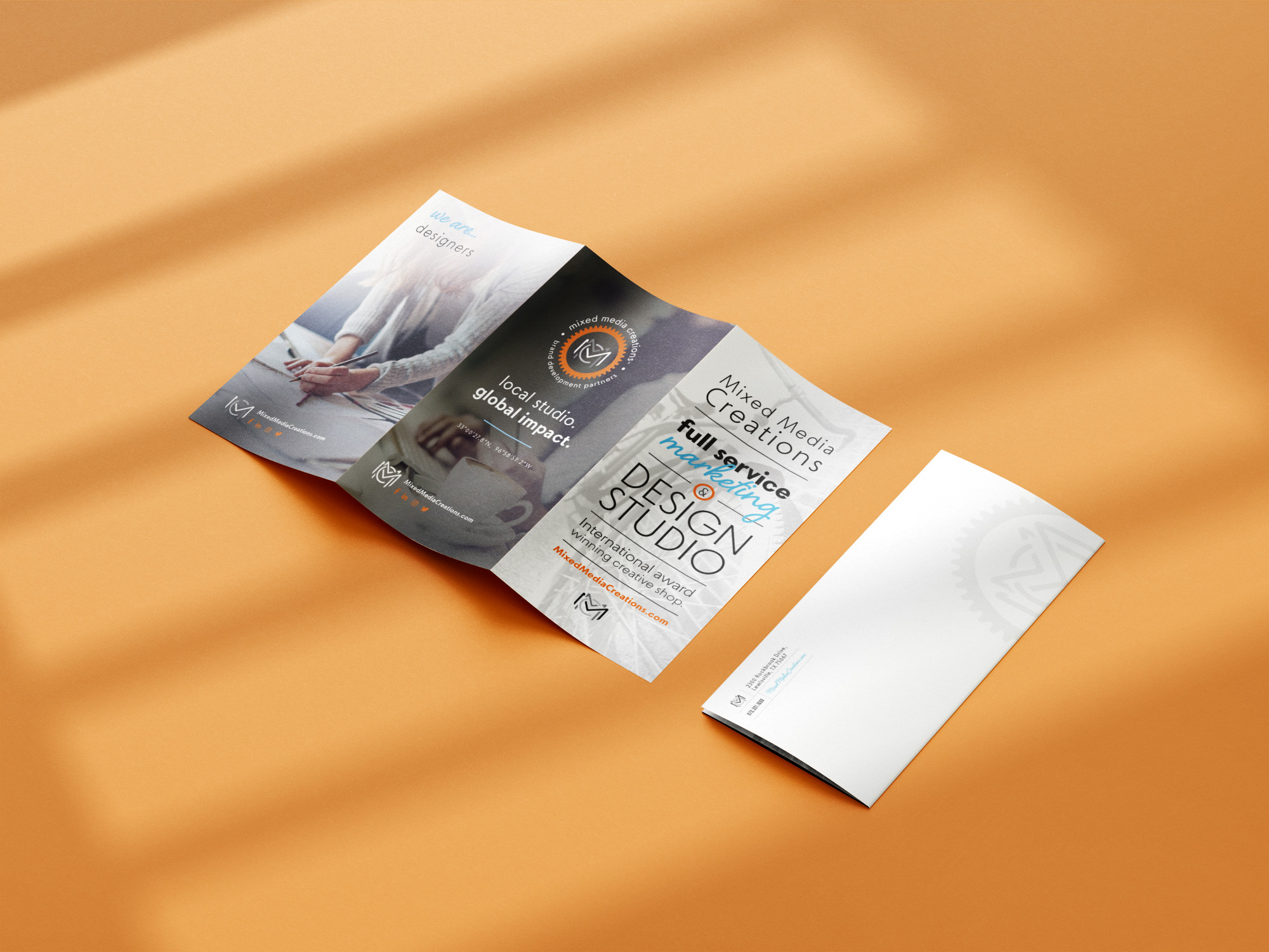 Trifold Brochure featuring Custom Brand Font